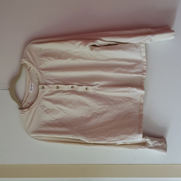 LOVERS and friends made in usa cream coloured pullover with buttons size medium - Picture 5 of 6